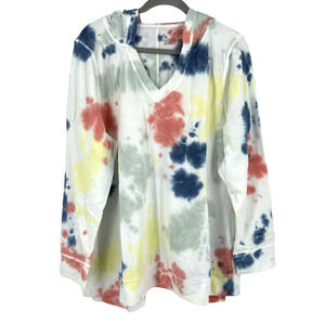 Livi Lane Bryant Hoodie Sweatshirt Tie Dye White Size 18/20 NWT